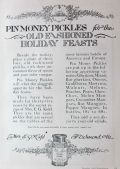 1916 Pin Money Pickles Ad ~ For Old Fashioned Holiday Feasts