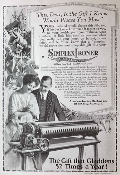 1916 Antique Simplex Ironer Ad ~ The Gift I Knew Would Please You