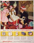 1948 Johnson & Johnson Surgical Dressings Ad ~ Pin the Tail on the Donkey