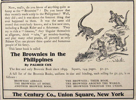1905 Palmer Cox Brownies in Philippines Book Ad