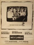 1948 Key Largo Movie Ad ~ Bogart, Bacall