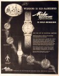 1948 Mido Multifort Superautomatic Watch Ad ~ Winding Is Old Fashioned