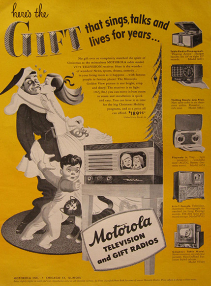 1948 Motorola Table Model VT71 Television TV Ad