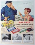 1938 Beechnut Gum Ad ~ Policeman at the Beach