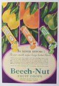 1931 Beechnut Fruit Drops Ad ~ Lemon, Orange, Lime
