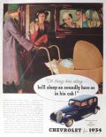 1934 Chevy Master Six Ad ~ Baby Sleeps Soundly