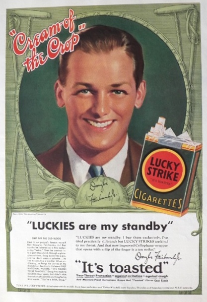 1932 Lucky Strike Ad ~ Douglas Fairbanks, Jr.