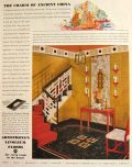 1936 Armstrong's Linoleum Ad ~ Vintage Chinese Theme