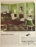 1936 Armstrong's Linoleum Ad ~ Green Room