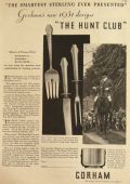 1930 Gorham Sterling Silver Ad ~ Hunt Club Pattern
