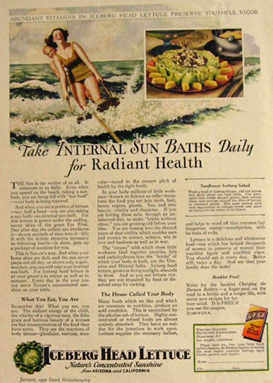 1930 Iceberg Lettuce Ad