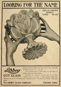 1900 Libbey Cut Glass Ad ~ Footed Compote Ramona