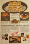 1918 Libbys Food Ad w/ Recipes ~ Eat for Your Country