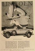 1925 Lincoln Sport Phaeton Ad ~ Grace of a Seagull