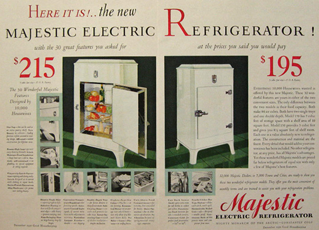 1930 Majestic Electric Refrigerator Ad