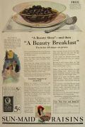 1921 Sunmaid Raisins Ad ~ Stewed Raisins