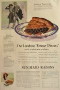 1921 Sunmaid Raisins Ad ~ Raisin Pie Recipe