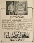 1919 Western Electric Ad ~ Why is My Work Never Done?