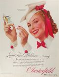 1940 Chesterfield Cigarettes Ad ~ Graduation Cap
