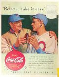 1940 Coca Cola Coke Ad ~ Baseball