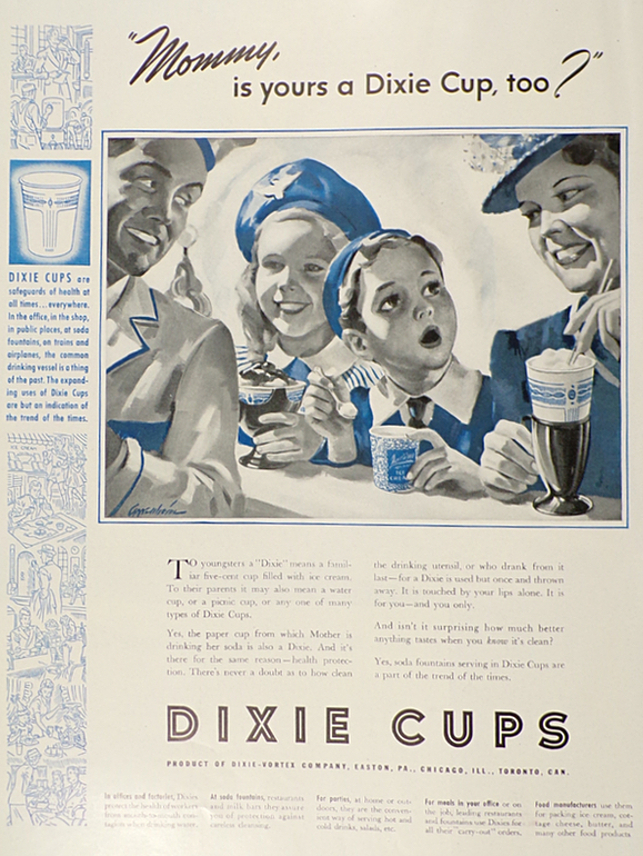 1941 Dixie Cup Ad ~ Health Protection