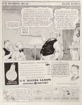 1940 G-E Mazda Lamps Ad ~ Major Hoople Comic Strip