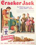 1955 Vintage Cracker Jacks Ad ~ Halloween Trick-or-Treat