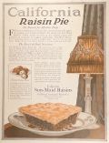 1918 Sun Maid Raisins Ad ~ Raisin Pie