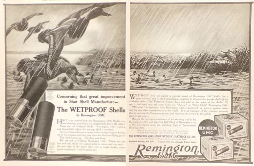 1918 Remington UMC Shotgun Shells Ad ~ Lynn Bogue Hunt