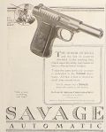 1918 Savage Automatic Pistol Ad ~ The Honor of Kings