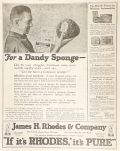 1918 Rhodes Collosus Sheepswool Sponge Ad