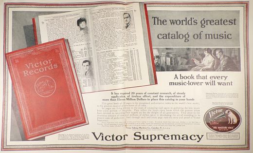 1918 Victor Records Catalog Ad ~ Every Music Lover Will Want It