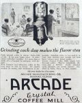 1927 Antique Arcade Crystal Coffee Mill Ad ~ Makes Flavor Stay