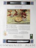 1930 Community Plate Silverware Ad ~ Deauville Pattern