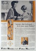 1930 Fuller Brush Ad ~ Mom Bathes Child
