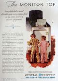 1930 GE Refrigerator Ad ~ Monitor Top
