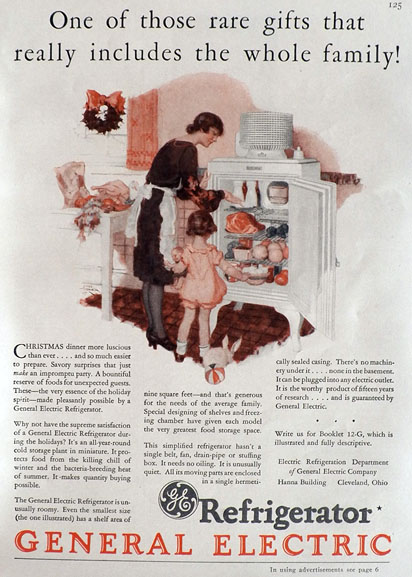 1927 GE Referigerator Ad ~ Rare Gift