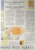 1930 Heinz Rice Flakes Cereal Ad ~ All Bran Removed