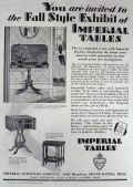 1929 Imperial Furniture Ad ~ Tables