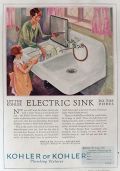 1927 Kohler Electric Sink Ad ~ Let The Sink Do The Dishes