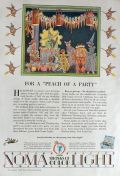 1928 Noma Halloween Lights Ad ~ Peach of a Party