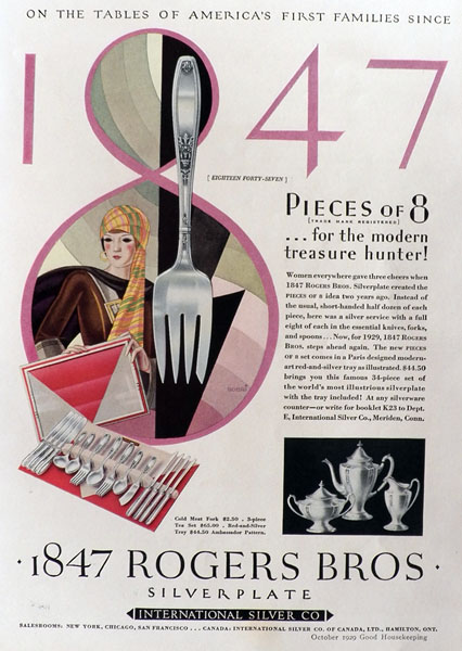 1929 Rogers Bros. Silverplate Ad ~ Ambassador