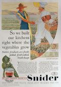 1929 Snider Vegetable Ad ~ Nice Art