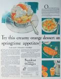 1931 Sunkist Oranges Ad ~ Orange Custard Recipe