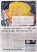 1933 Swans Down Cake Flour Ad ~ Aladdin Cake Recipe