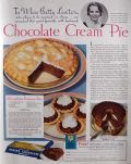 1934 Baker's Chocolate Ad ~ Chocolate Cream Pie Recipe