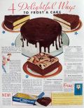1933 Baker's Chocolate Ad ~ 4 Frosting Recipes