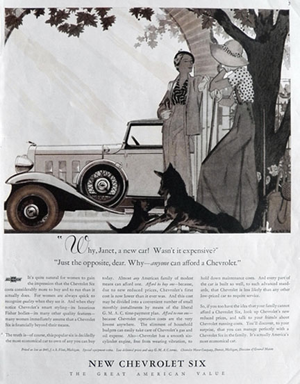 1932 Chevy Six Ad ~ Affordable