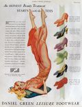 1931 Daniel Green Shoes & Slippers Ad ~ John Holmgren Art