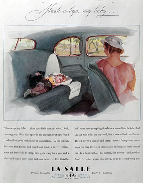 1934 Cadillac La Salle Ad ~ Hush-A-Bye